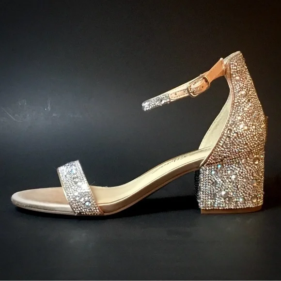 Blue by Betsey Johnson ‘Mari’ Heeled Sandals in Champagne - Picture 9 of 16